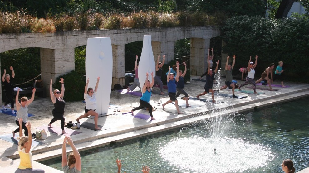 Yoga in the Sculpture Garden